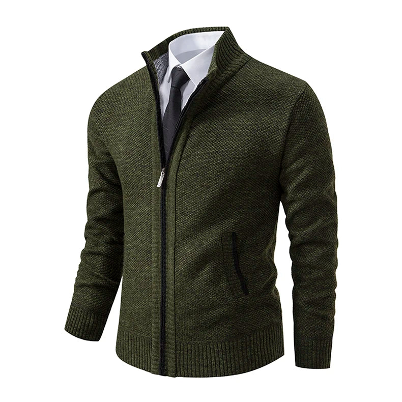 VIGORATTI™ Men's Fleece Stand Collar Cardigan