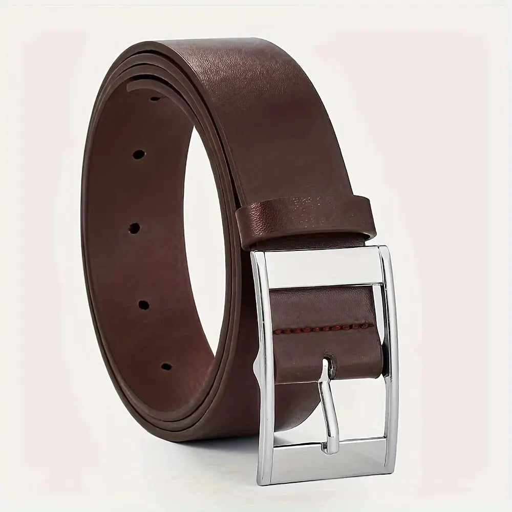 Vigoratti Elite™ – Men's Leather Belt with Metal Pin Buckle