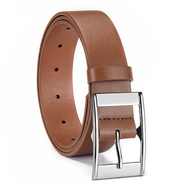 Vigoratti Elite™ – Men's Leather Belt with Metal Pin Buckle