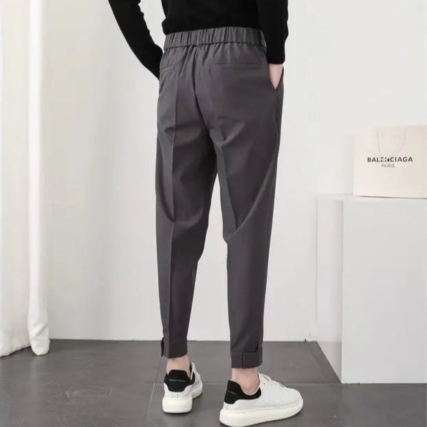 Vigoratti Line™ – Men's Slim Tapered Casual Pants –  Pleated Streetwear Trousers