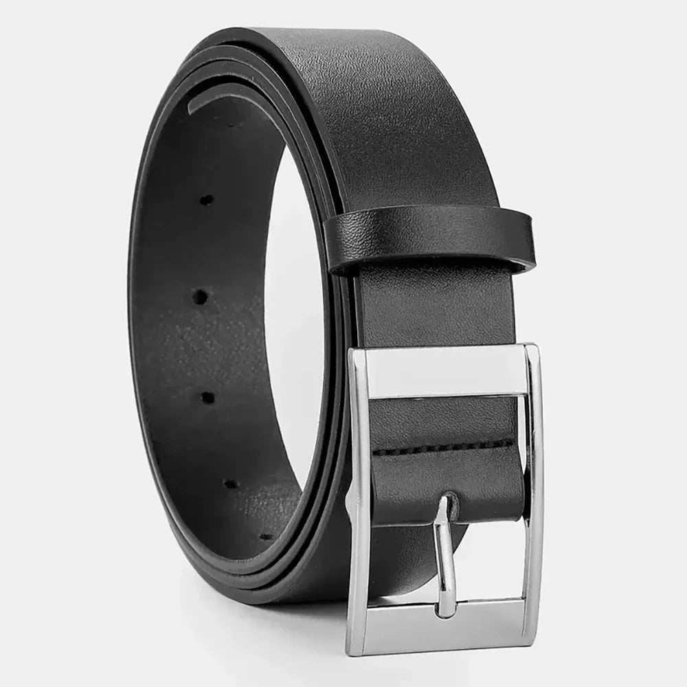 Vigoratti Elite™ – Men's Leather Belt with Metal Pin Buckle