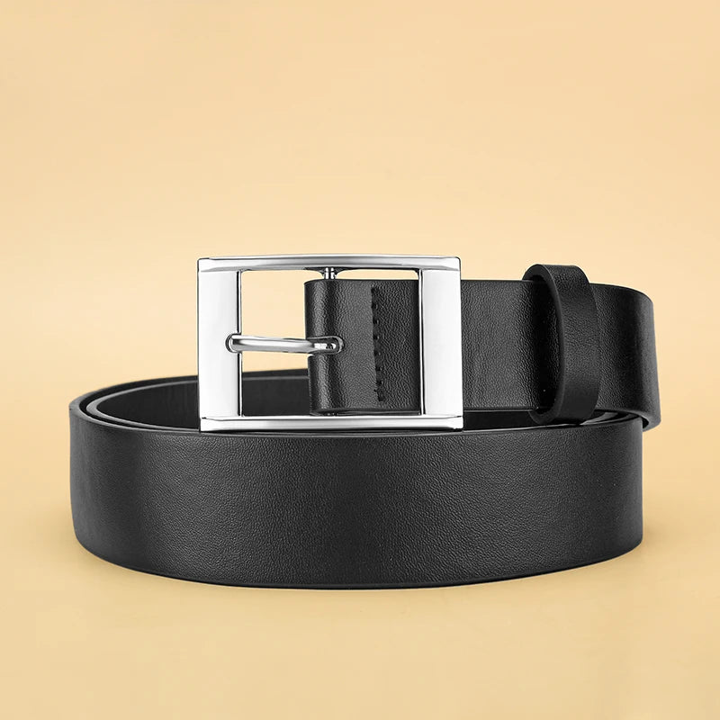 Vigoratti Elite™ – Men's Leather Belt with Metal Pin Buckle