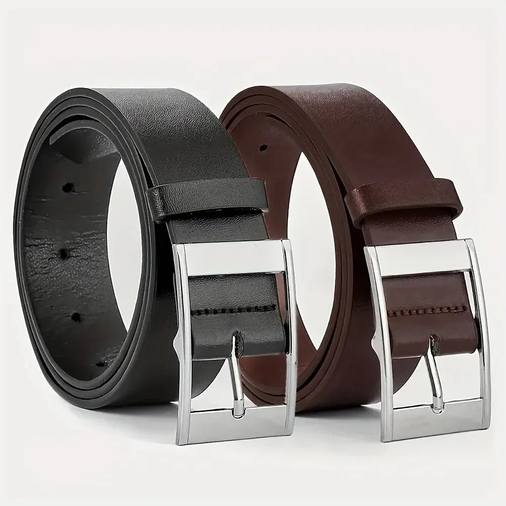Vigoratti Elite™ – Men's Leather Belt with Metal Pin Buckle