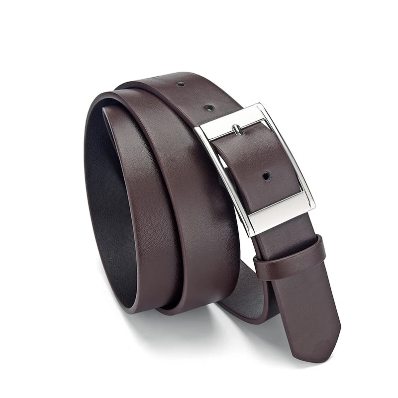 Vigoratti Elite™ – Men's Leather Belt with Metal Pin Buckle