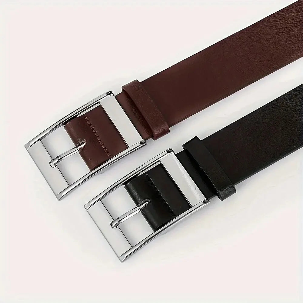 Vigoratti Elite™ – Men's Leather Belt with Metal Pin Buckle