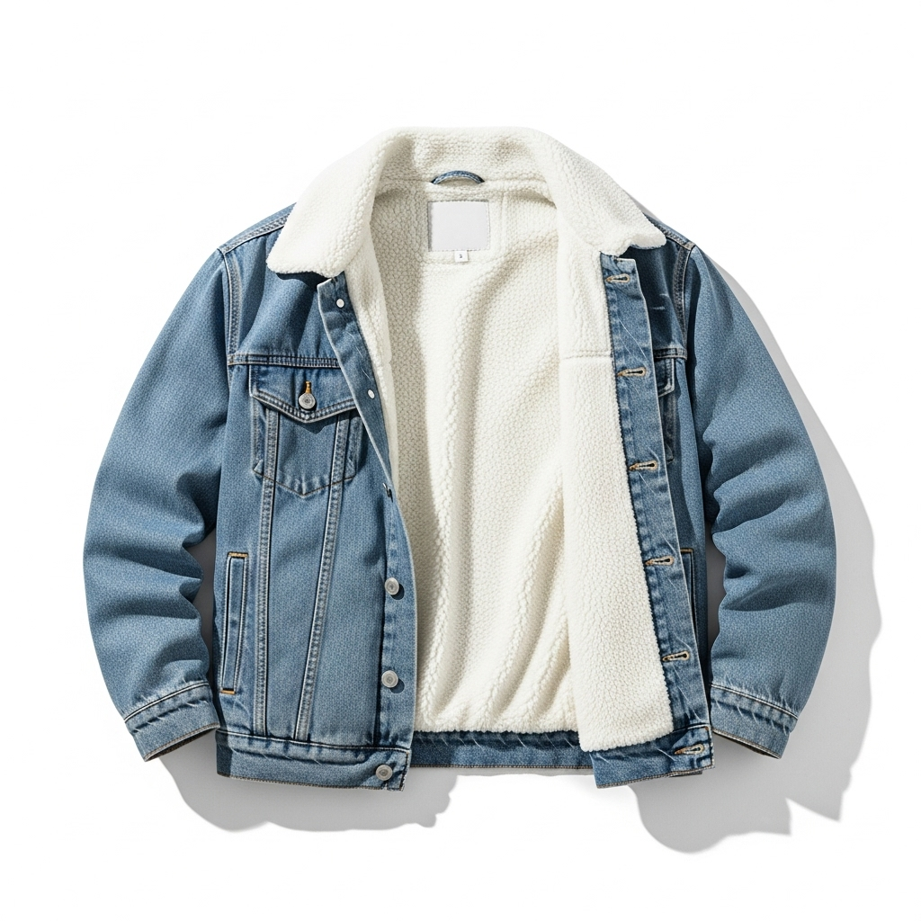 London Core™ Fleece-Lined Denim Jacket — Warmth Meets Urban Style