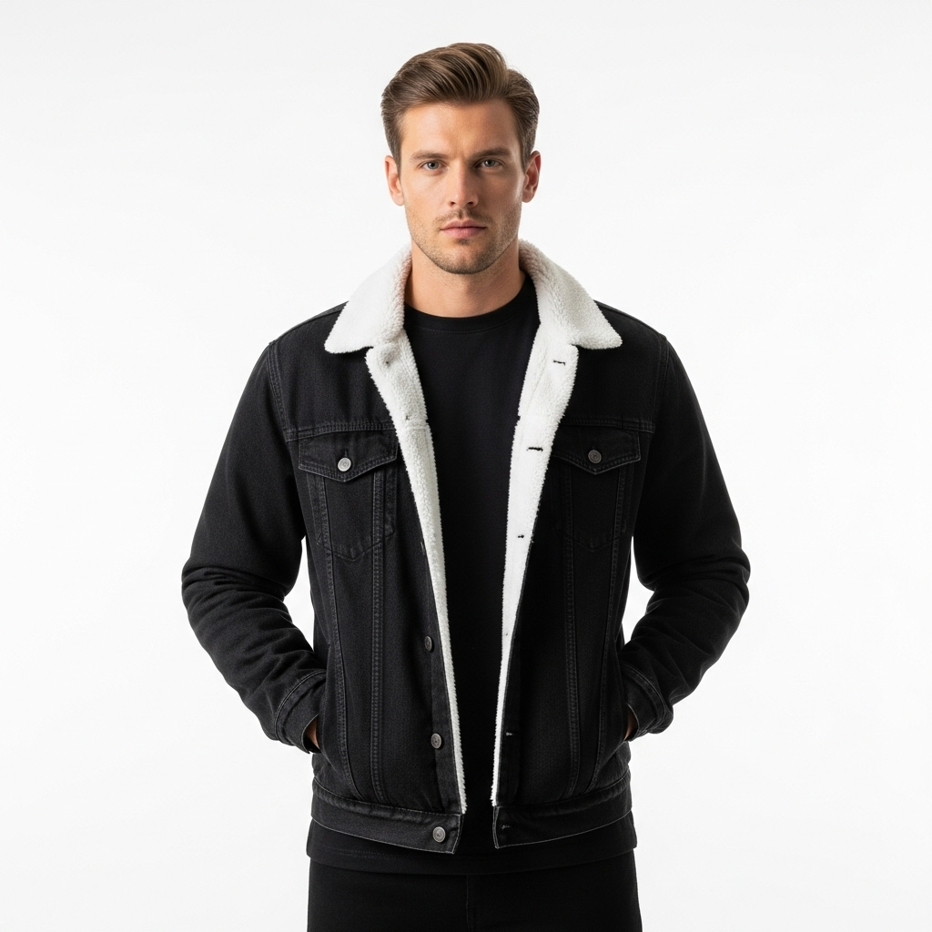 London Core™ Fleece-Lined Denim Jacket — Warmth Meets Urban Style